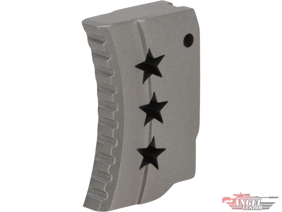 Angel Custom CNC Tri-Star Stainless Steel Trigger for Tokyo Marui Hi-Capa Airsoft Pistols (Color: Silver)