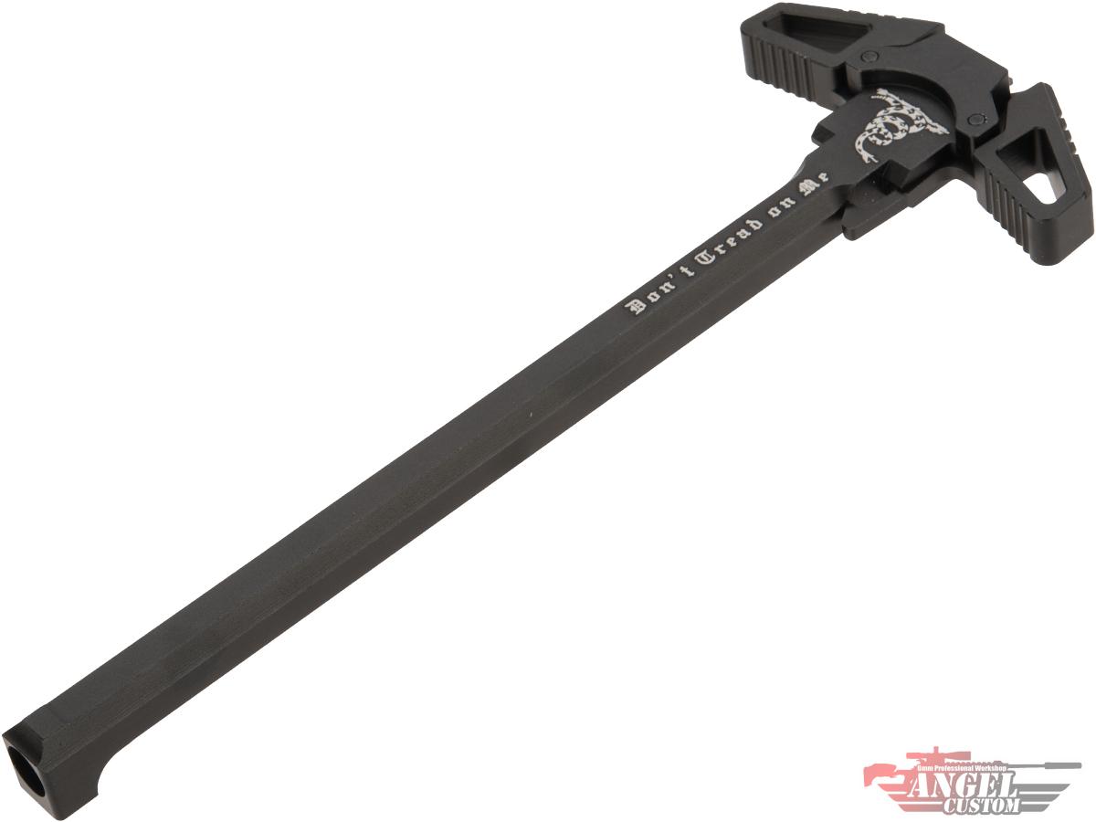 Angel Custom Swift Charging Handle for AR-15 M4 M16 Airsoft Gas Blowback Rifles (Model: Black / Don't Tread on Me)