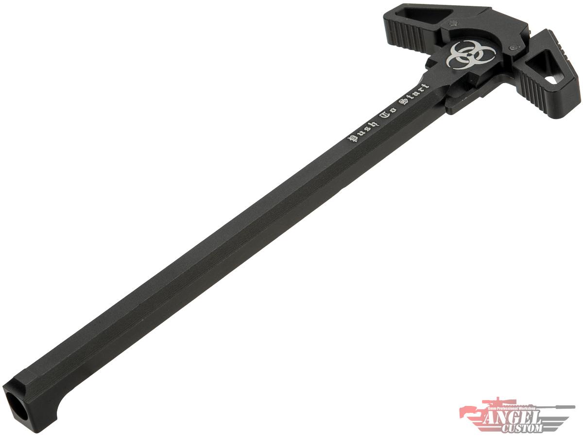 Angel Custom Swift Charging Handle for AR-15 M4 M16 Airsoft Gas Blowback Rifles (Model: Black / Push to Start)