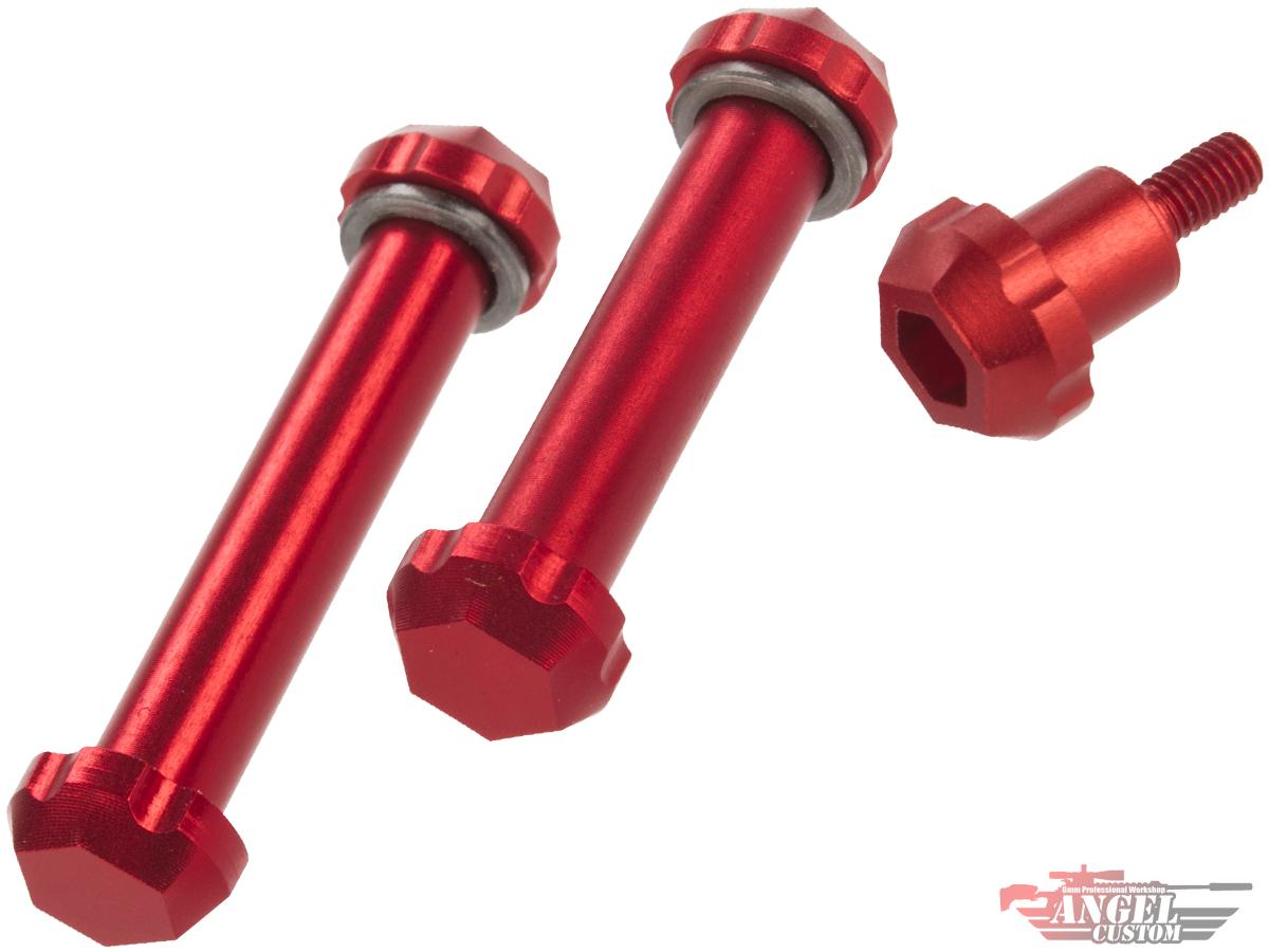 Angel Custom HEX Take Down Pin Set for M4/M16 Series Airsoft AEGs (Color: Red)