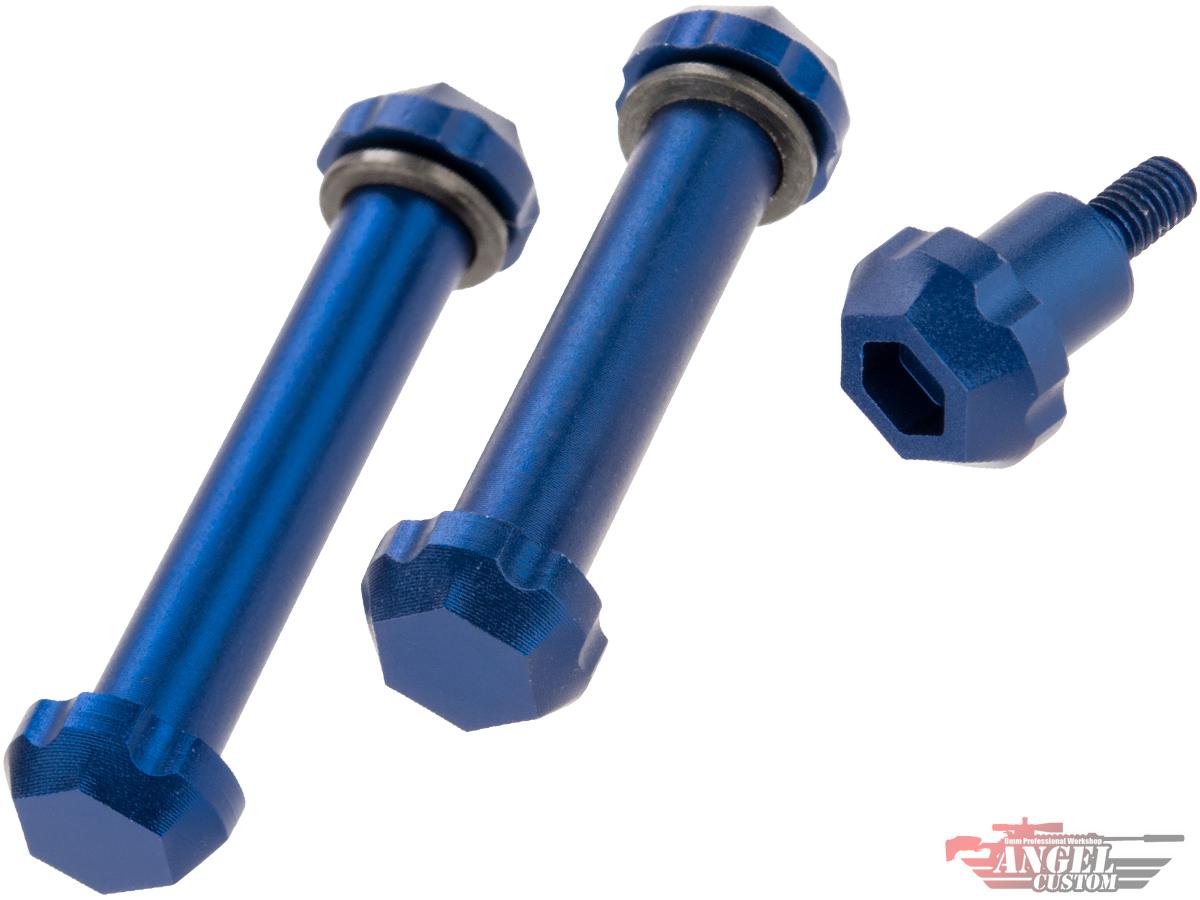 Angel Custom HEX Take Down Pin Set for M4/M16 Series Airsoft AEGs (Color: Blue)
