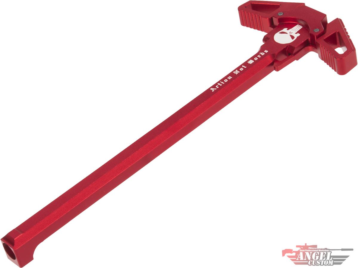 Angel Custom Swift Charging Handle for AR-15 M4 M16 Airsoft Gas Blowback Rifles (Model: Red / Actions Not Words)