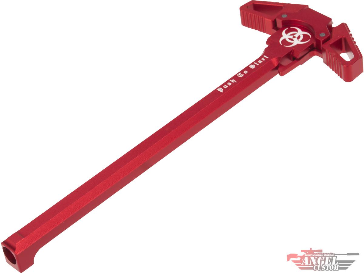 Angel Custom Swift Charging Handle for AR-15 M4 M16 Airsoft Gas Blowback Rifles (Model: Red / Push to Start)