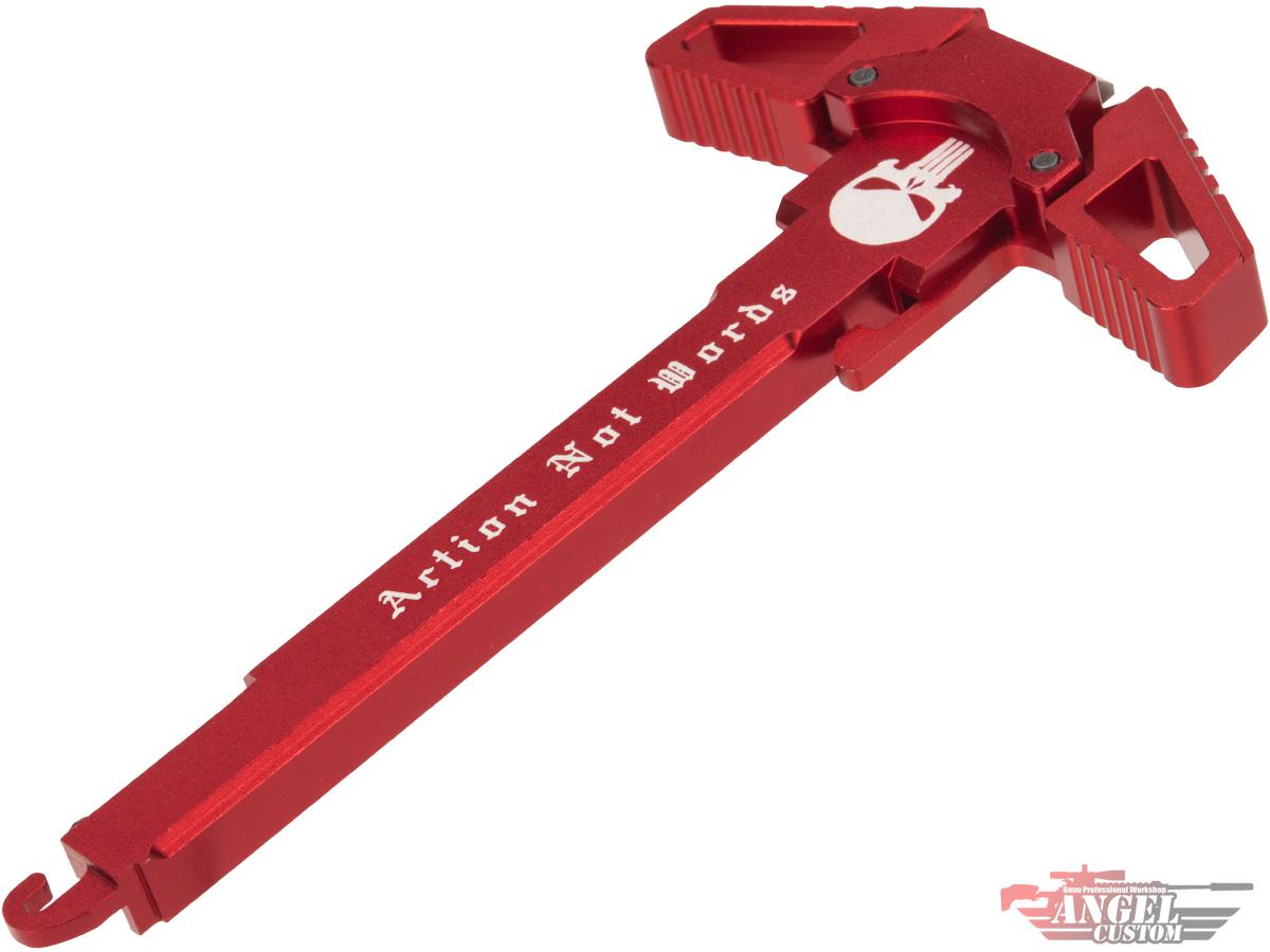 Angel Custom Swift Charging Handle for AR-15 M4 M16 Airsoft AEG Rifles (Model: Red / Actions Not Words)