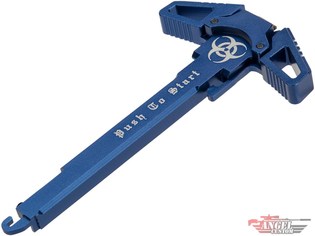 Angel Custom Swift Charging Handle for AR-15 M4 M16 Airsoft AEG Rifles (Model: Blue / Push to Start)