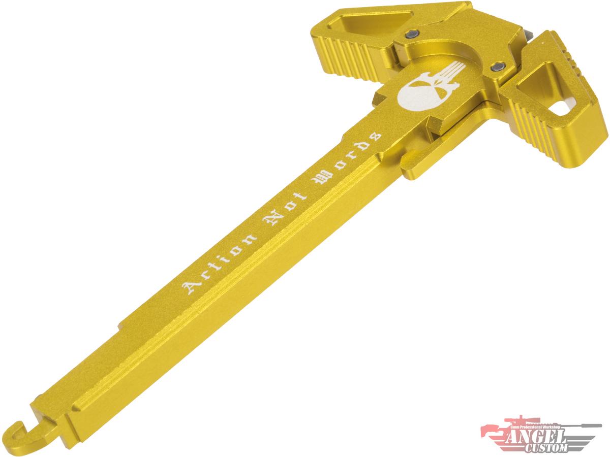 Angel Custom Swift Charging Handle for AR-15 M4 M16 Airsoft AEG Rifles (Model: Gold / Actions Not Words)