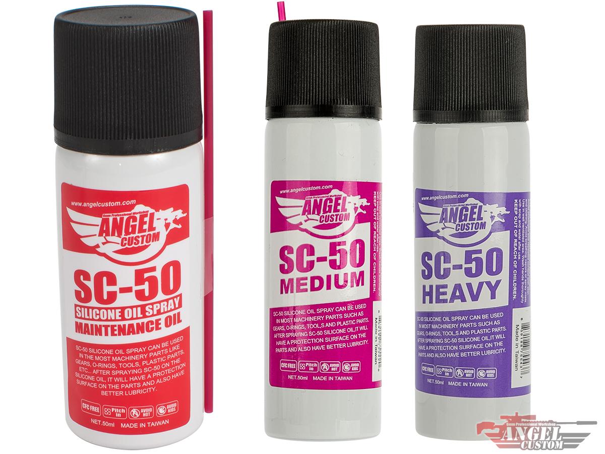Angel Custom Silicone Oil Spray Airsoft Parts Lubricant 50mL Bottle (Weight: 3-weight Pack)