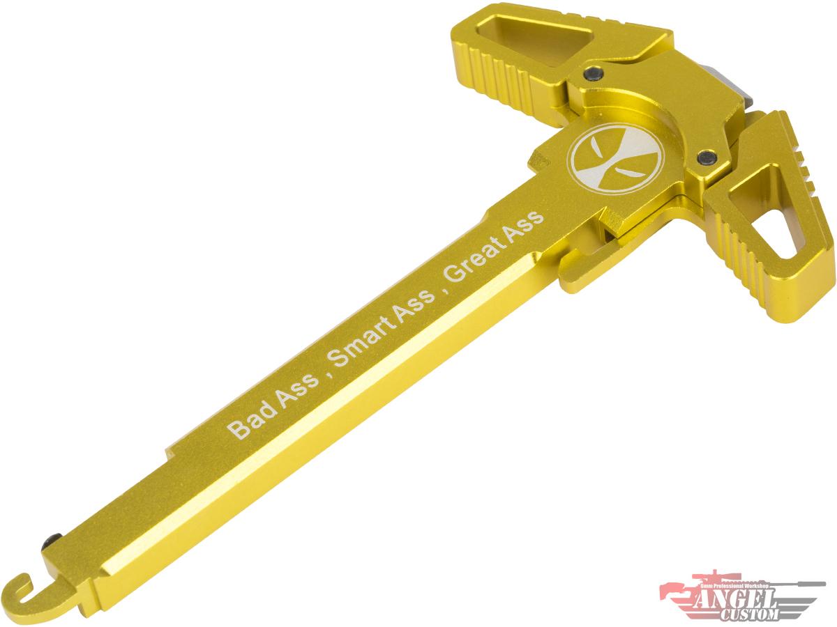 Angel Custom Swift Charging Handle for AR-15 M4 M16 Airsoft AEG Rifles (Model: Gold / Bad Ass)