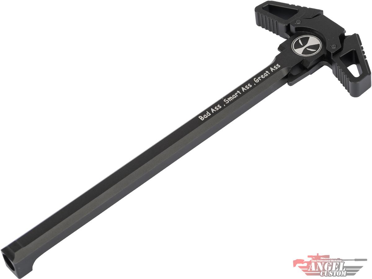 Angel Custom Swift Charging Handle for AR-15 M4 M16 Airsoft Gas Blowback Rifles (Model: Black / Bad Ass)