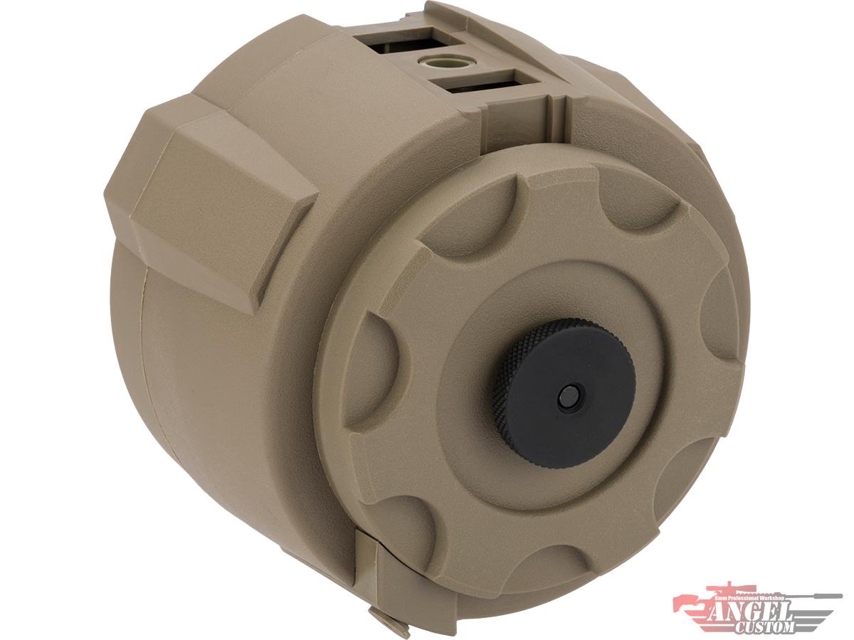 Angel Custom 1500 Round Firestorm Airsoft AEG Drum Flashmag (Model:  Body Only / Dark Earth)