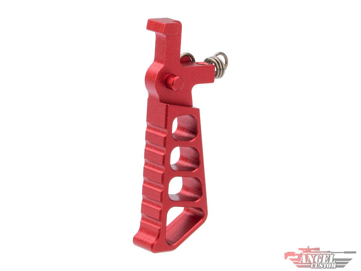 Angel Custom Quicksilver CNC Aluminum Trigger for M4 Series Airsoft AEG Rifles w/ Micro-Switch Boards (Style: Dagger / Red)