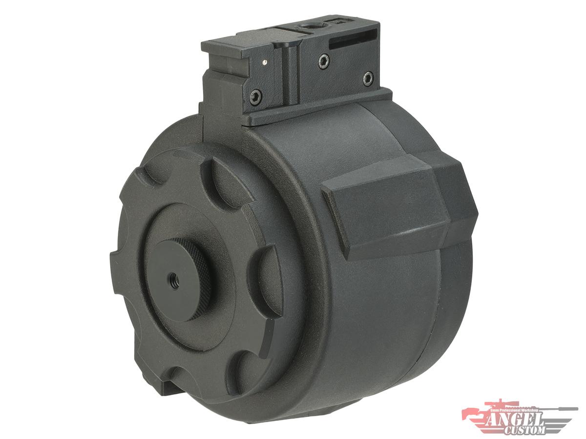 Angel Custom 1500 Round Firestorm Airsoft AEG Drum Flashmag (Model: AK Adapter / Black)