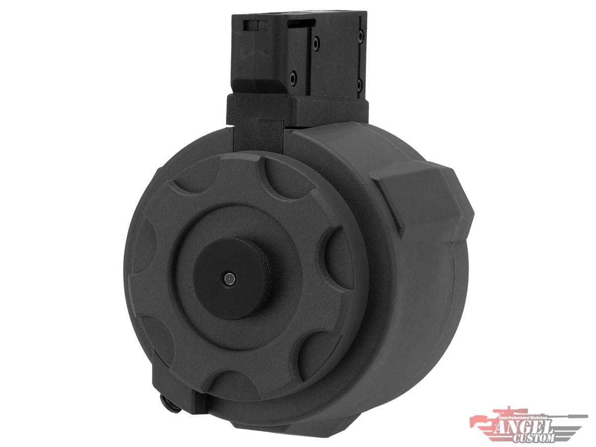 Angel Custom 1500 Round Firestorm Airsoft AEG Drum Flashmag (Model:  M14 Adapter / Black)