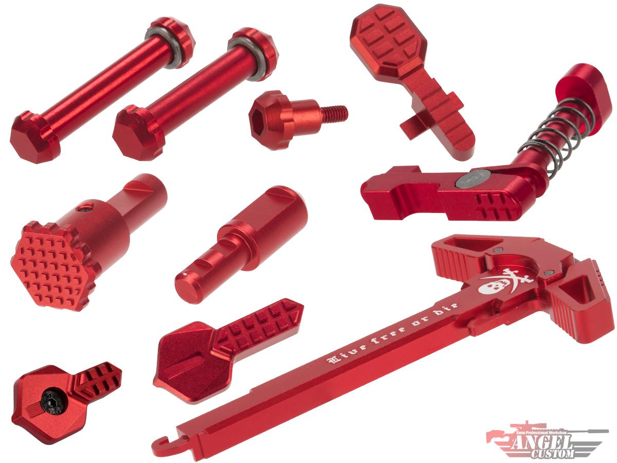 Angel Custom HEX Parts Customization Kit for M4/M16 Series Airsoft AEGs (Color: Red)