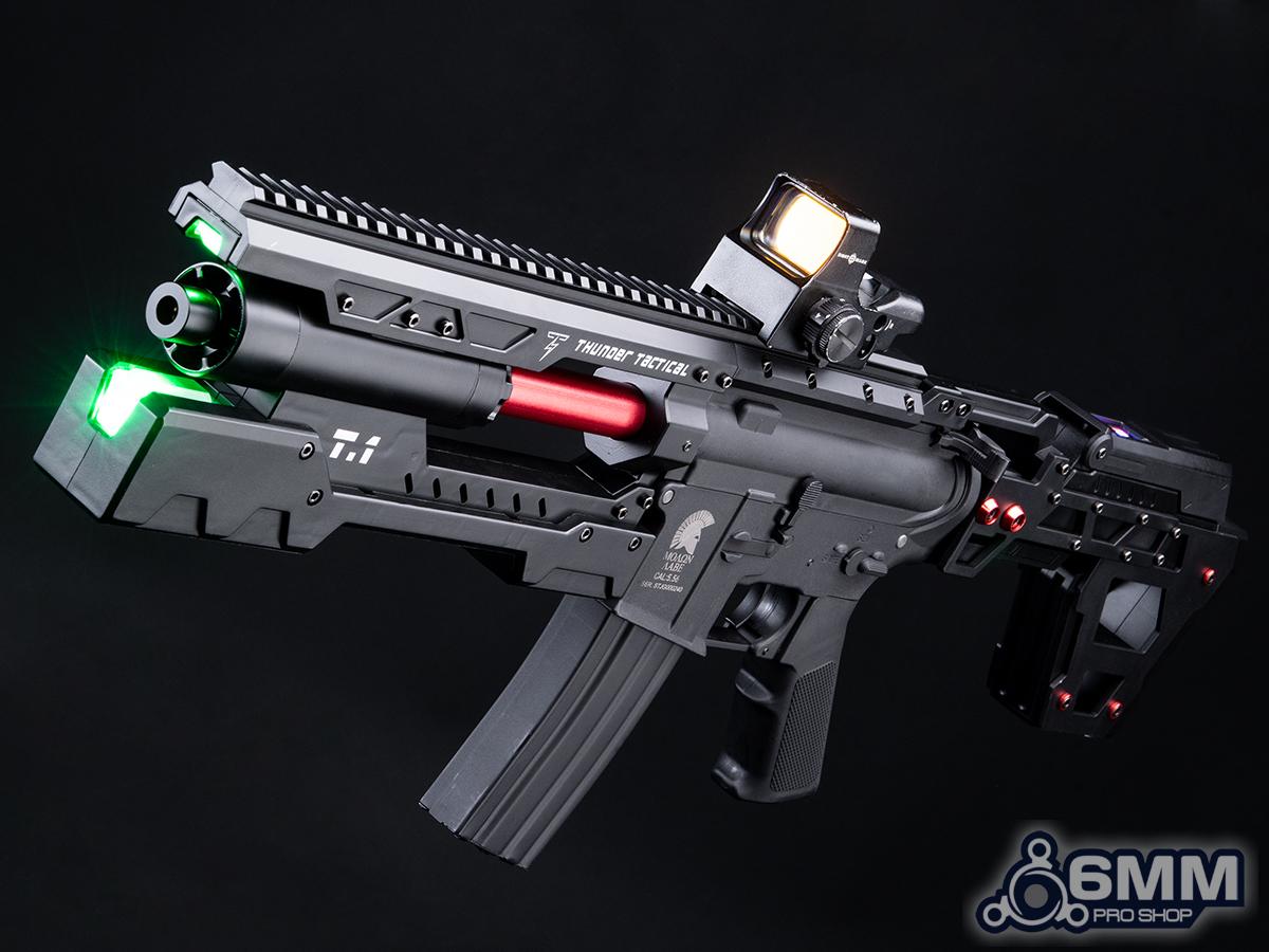 6mmProShop Stryker Electromagnetic Cannon w/ G3 Micro-Switch Gearbox Airsoft AEG Rifle (Color: Vader Black / 350 FPS)