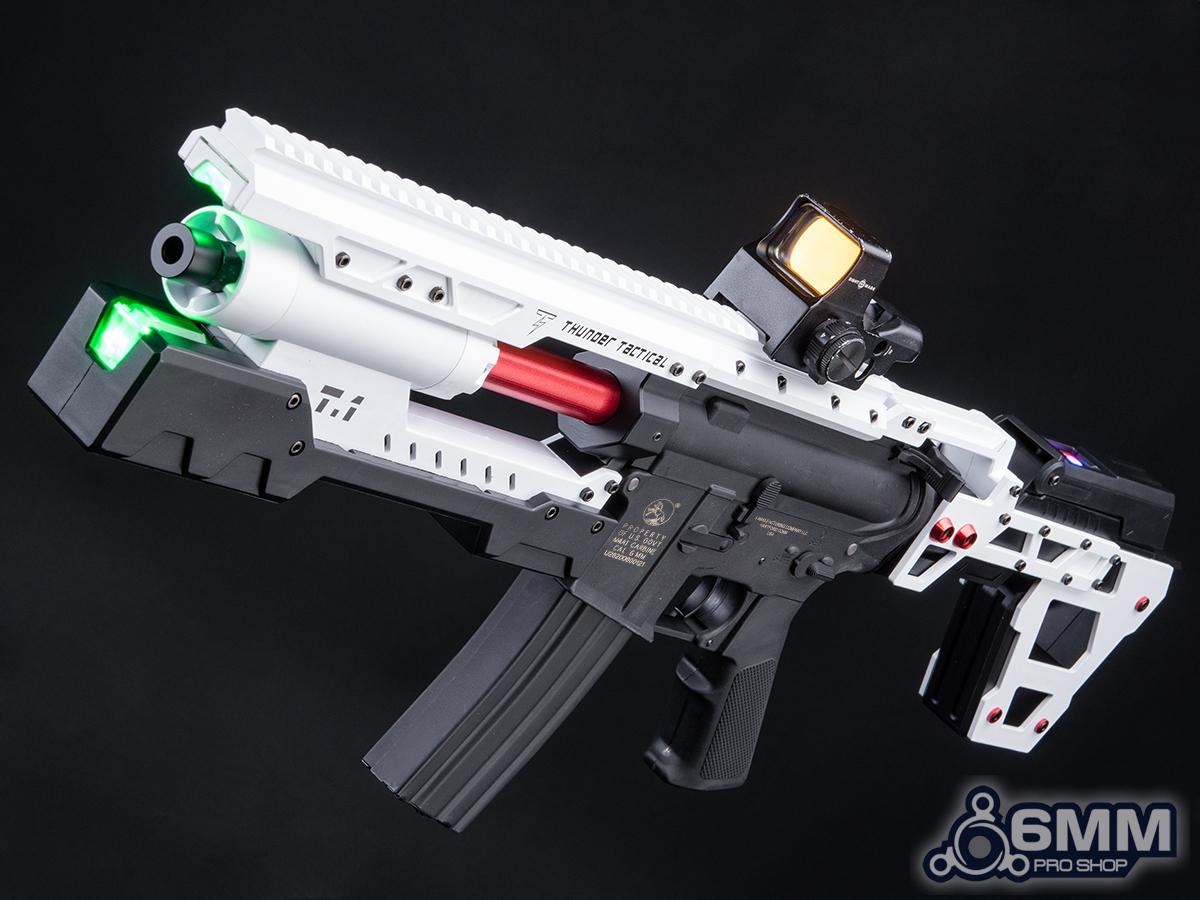 6mmProShop Stryker Electromagnetic Cannon w/ Colt Licensed Sportsline M4 Airsoft AEG Rifle (Color: Trooper White)