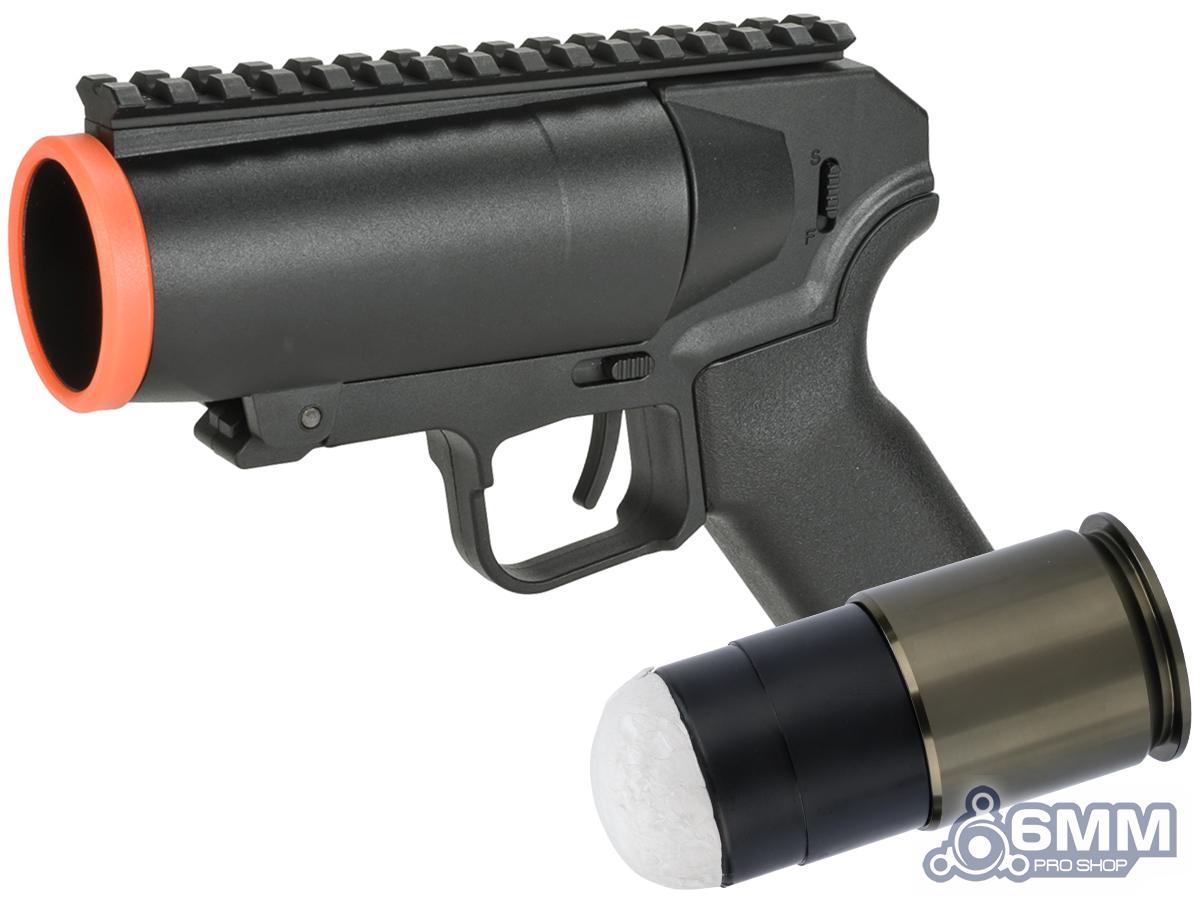6mmProShop Airsoft Pocket Cannon Grenade Launcher Pistol (Package: Launcher + VX-1 Projectile Launching Slug Shell)