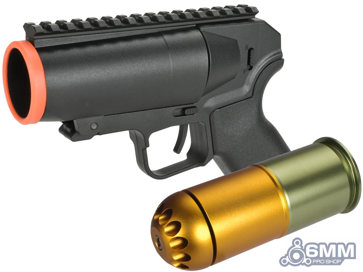 6mmProShop Airsoft Pocket Cannon Grenade Launcher Pistol (Package: Launcher + Matrix 120rd NRS2 Grenade Shell)