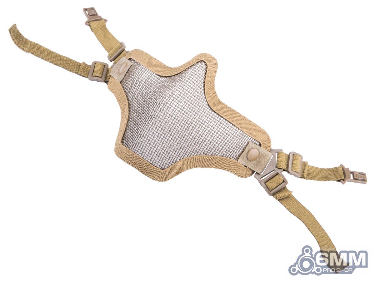 6mmProShop Iron Face Mesh Striker V1 Lower Half Mask for Use with Bump Helmets (Color: Tan)