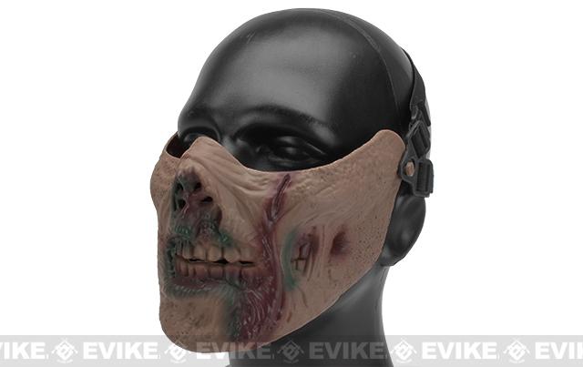 6mmProShop Zombie Iron Face Lower Half Mask (Color: Undead)