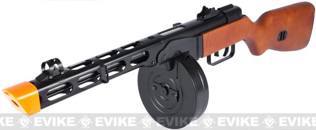 Ppsh 41 Wwii Electric Blowback Airsoft Aeg Submachine Gun W Drum Mag And Real Wood Ares Evike Com Airsoft Superstore