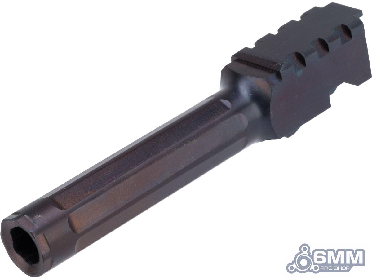 6mmProShop Custom Outer Barrel for Elite Force / UMAREX GLOCK 19 Airsoft Gas Blowback Pistols (Type: Type A / Heat Treat)