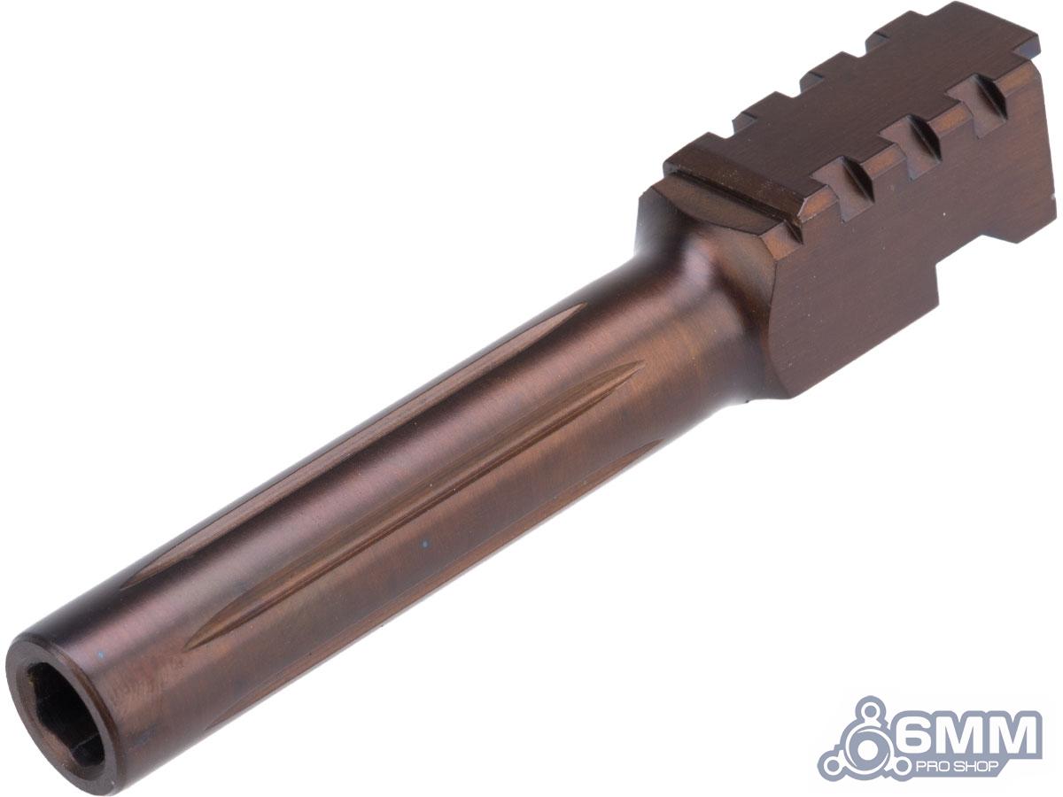 6mmProShop Custom Outer Barrel for Elite Force / UMAREX GLOCK 19 Airsoft Gas Blowback Pistols (Type: Type B / Heat Treat)