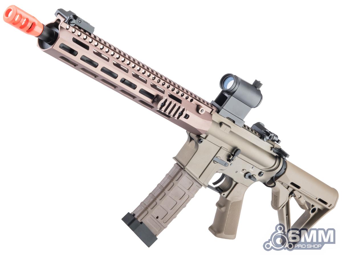 6mmProShop Full Metal AR-15 M4 Airsoft AEG w/ M-LOK Handguard (Color: Tan / 13 RIS)