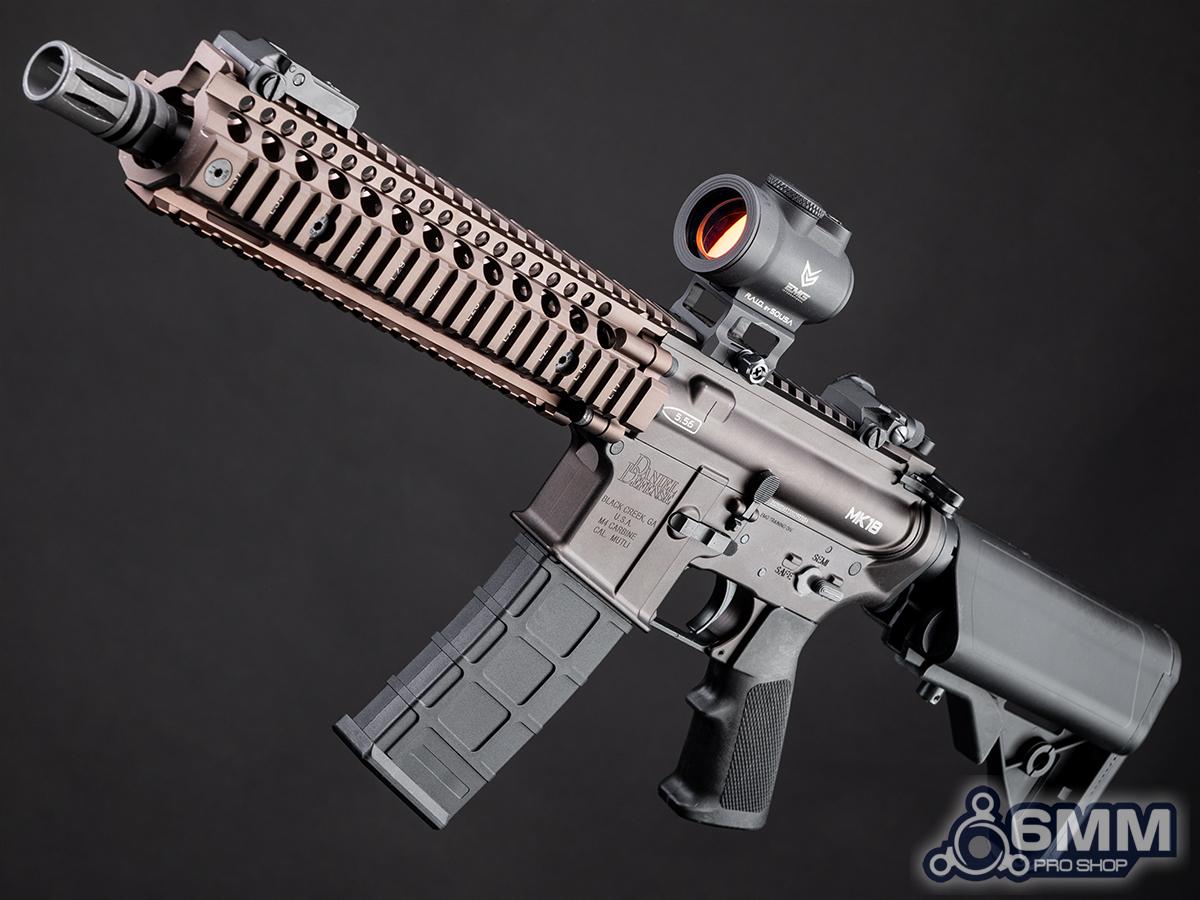 6mmProShop Daniel Defense Licensed MK18 Gas Blowback Airsoft Rifle by Golden Eagle (Color: Flat Dark Earth)