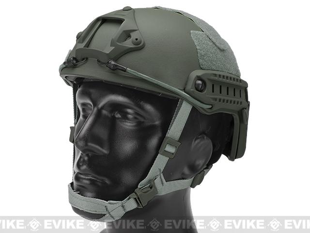 6mmProShop Advanced High Cut Ballistic Type Tactical Airsoft Bump Helmet (Color: Foliage Green / Medium - Large)