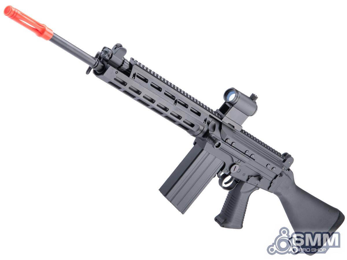 6mmProShop FAL Carbine Airsoft AEG w/ M-LOK Handguard (Version: Rifle Barrel / Full Stock)