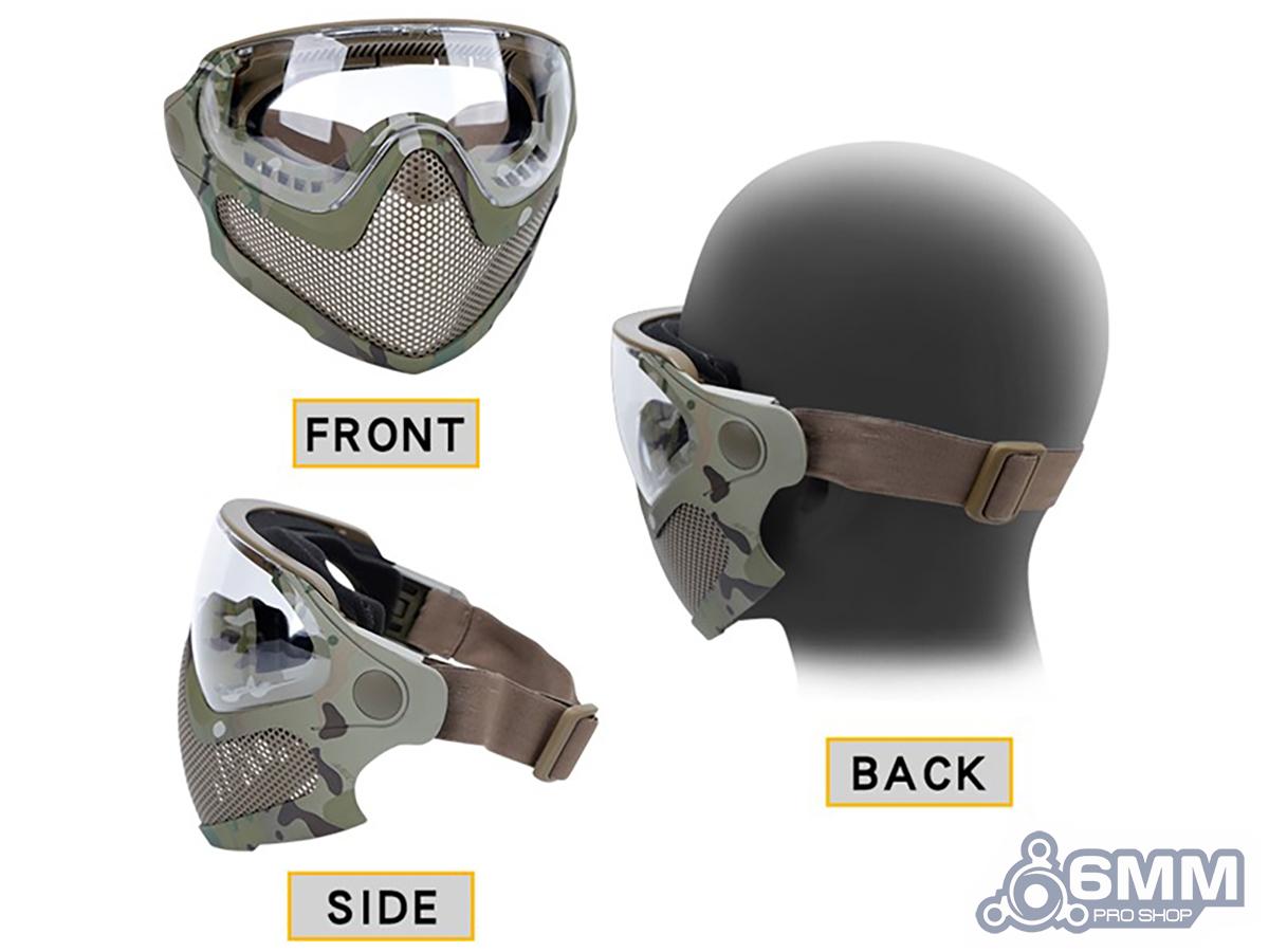 Matrix Battlefield Elite Mesh Mask w/ Integrated Ear Protection (Color:  Pencott Greenzone)