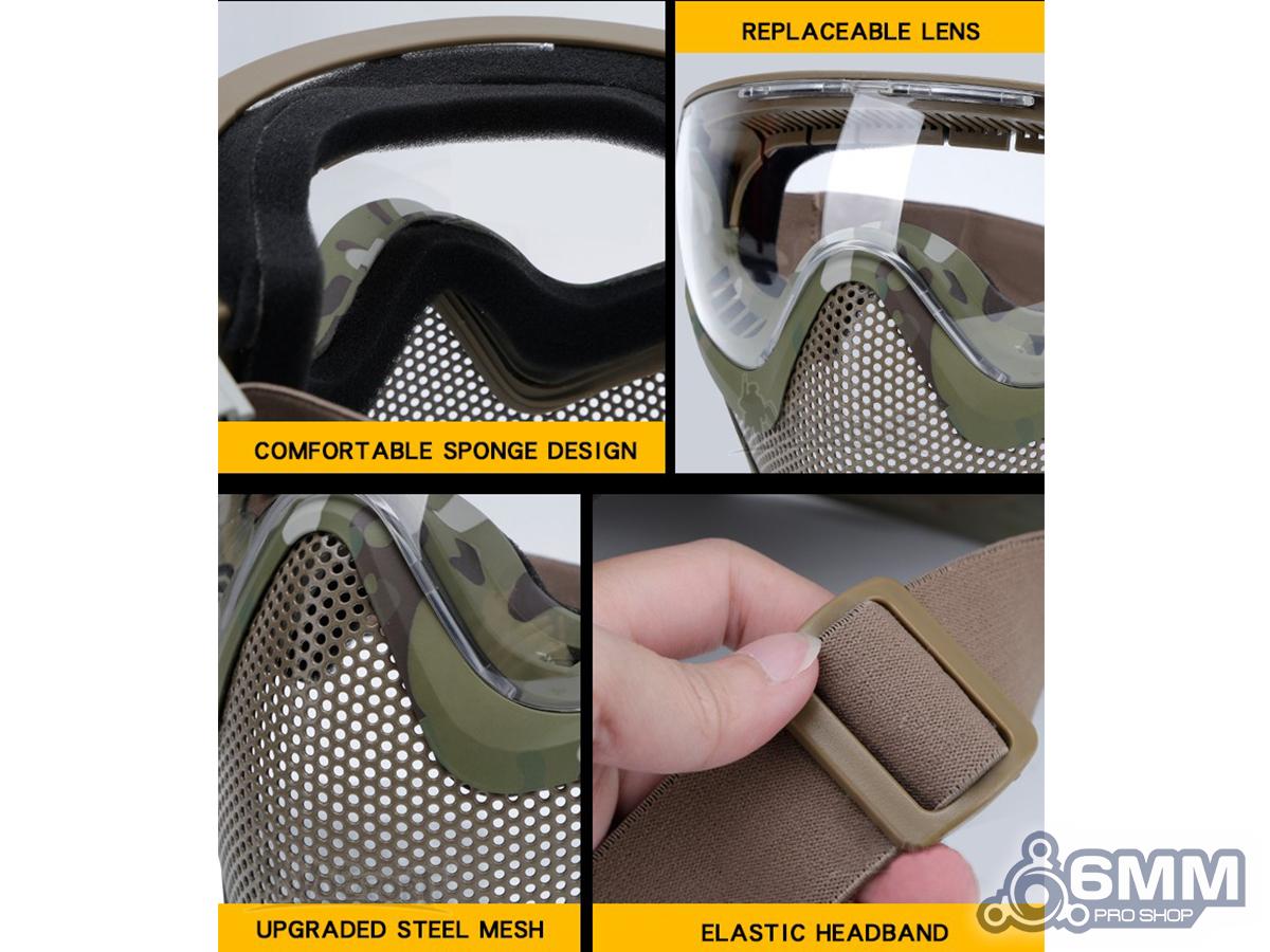 WoSporT Steel Mesh Nylon Lower Face Mask ( Phoon )