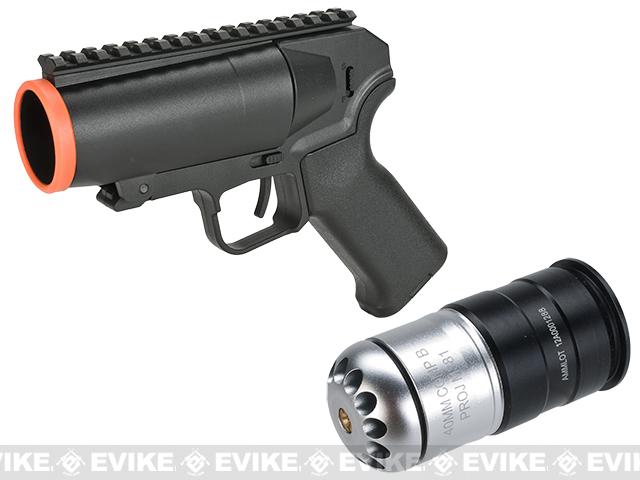 6mmProShop Airsoft Pocket Cannon Grenade Launcher Pistol (Package: Launcher + Evike.com 60rd Shell)