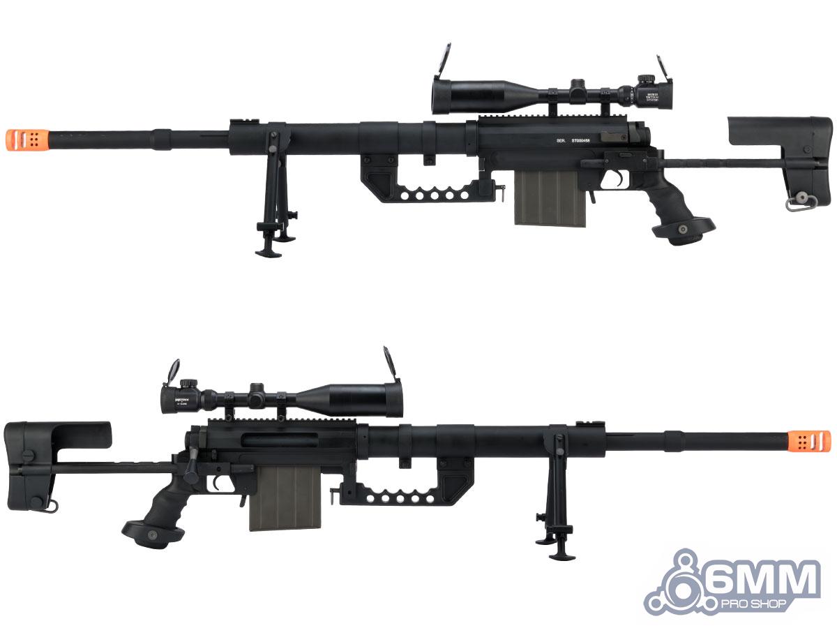 CheyTac Licensed M200 Intervention Bolt Action Custom Sniper Rifle (Model: Black), Airsoft Guns, Heavy Weapons - Airsoft Superstore