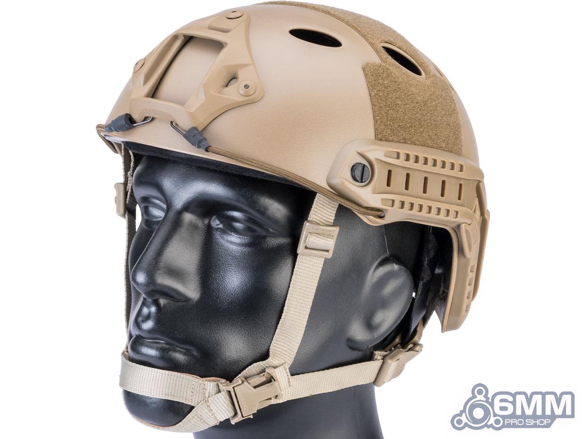 6mmProShop Advanced PJ Type Tactical Airsoft Bump Helmet (Color: Dark Earth / Medium - Large)