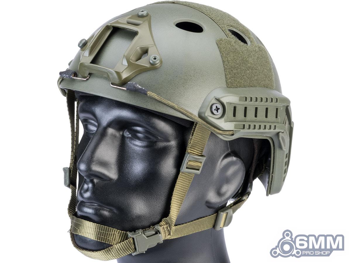 Emerson Tactical Fast Helmet PJ Type Advanced Adjustment w/NVG Shroud+Side Rail 