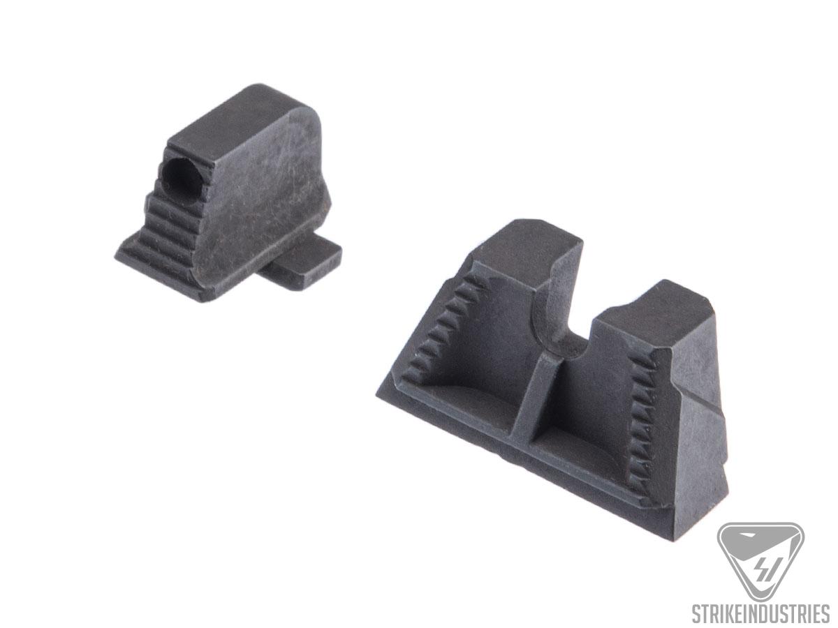 Strike Industries Strike Iron Front & Rear Sights for SIG Sauer P320 (Model: Suppressor Height)