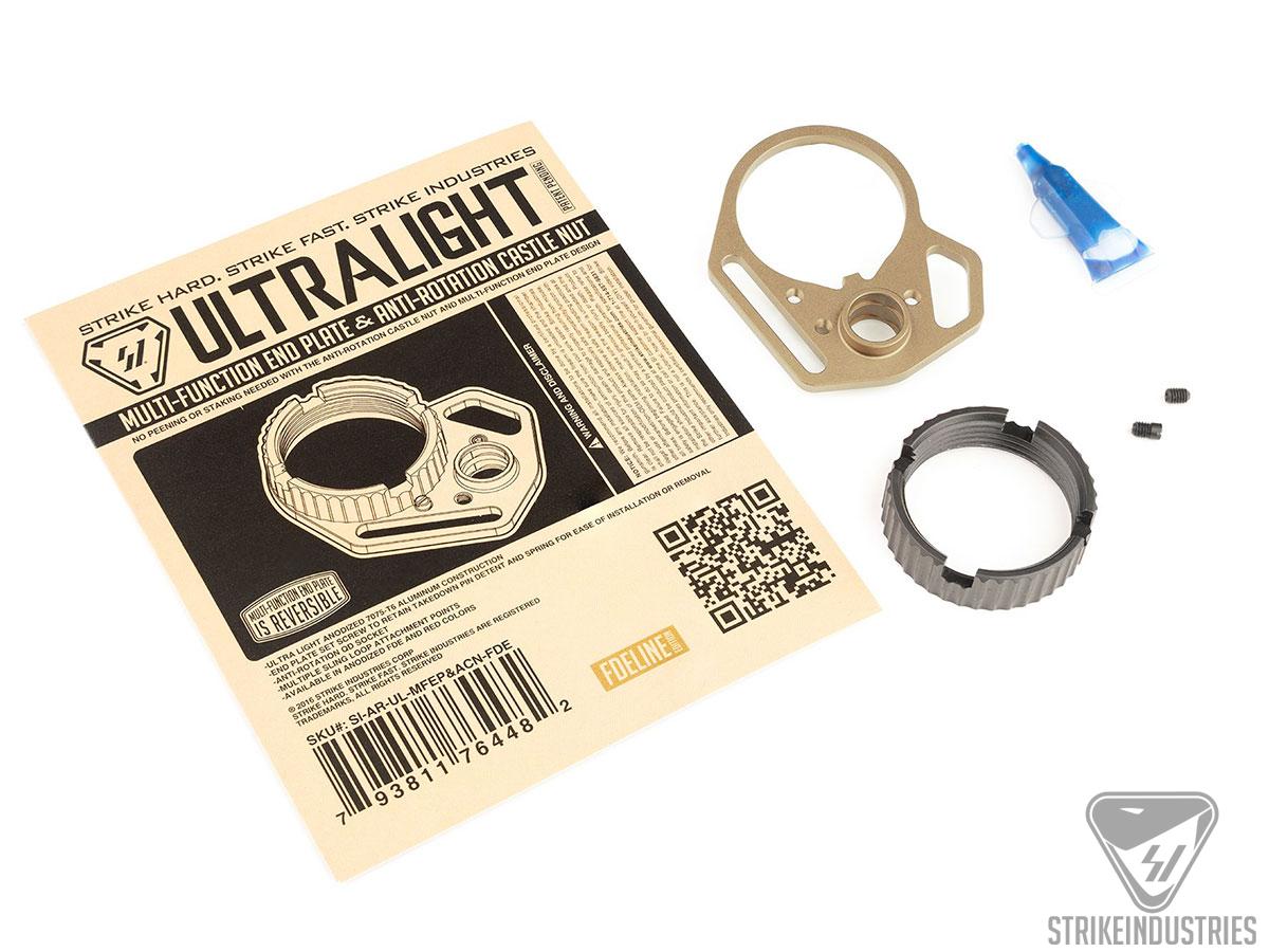トイガン M4 AR15 LMT End Plate+Castle Nut SI Multi-Function AR End Plate with Anti-Rotation Castle Nut
