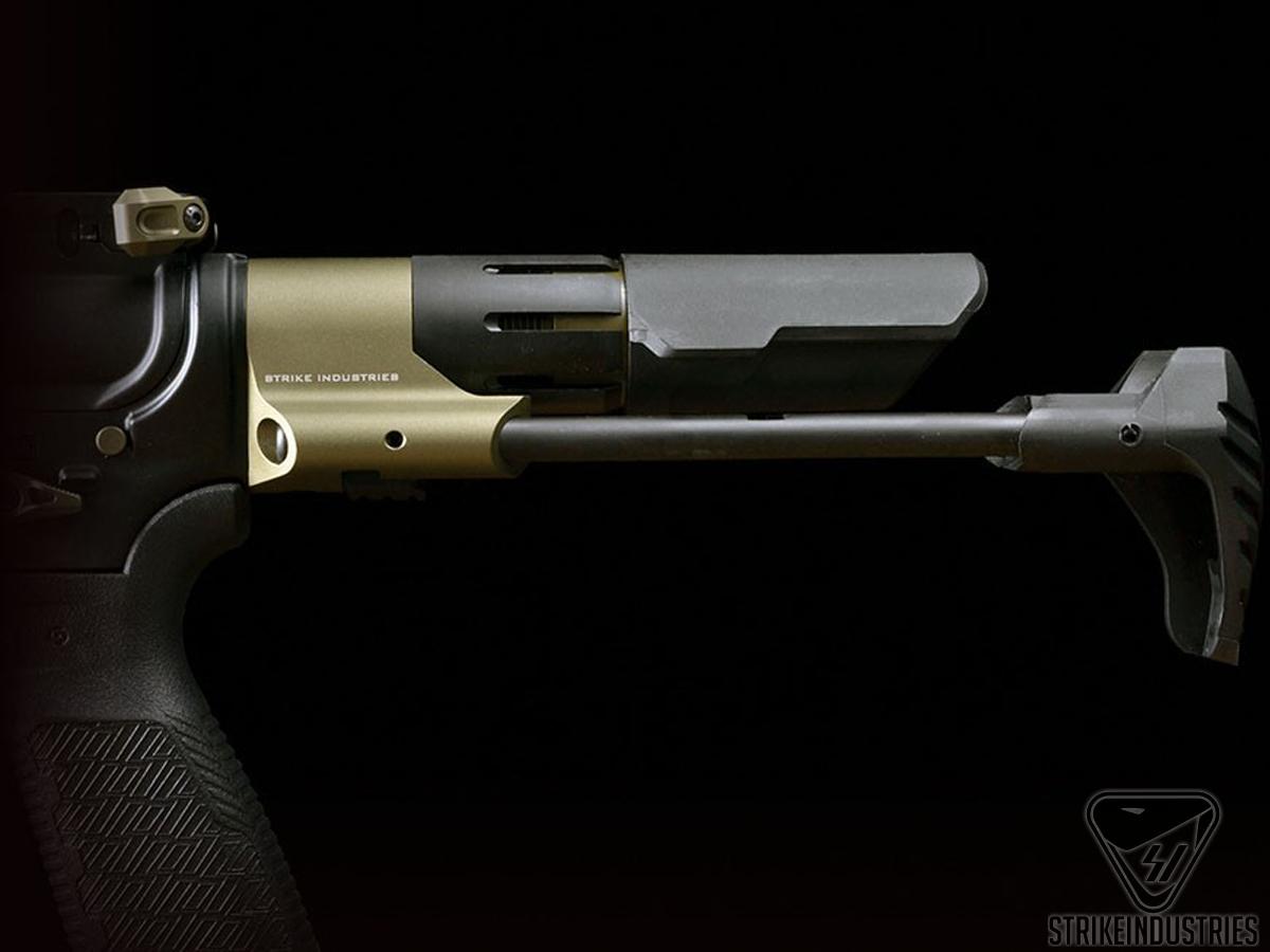 Strike Industries Rapid Deployment PDW Stock for AR15 Rifles Strike Industries Rapid Deployment PDW Stock for AR15 Rifles