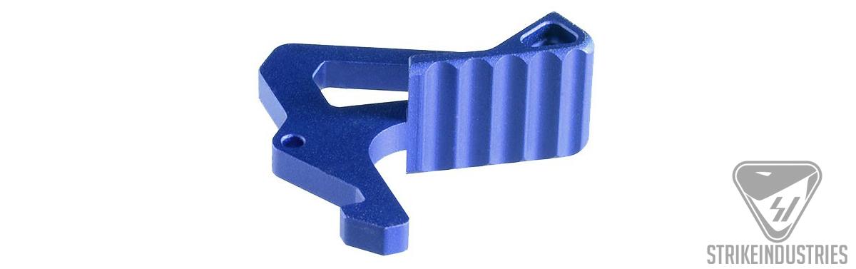 Strike Industries Charging Handle Extended Latch (Color: Blue)