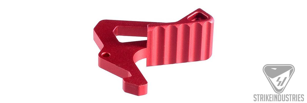 Strike Industries Charging Handle Extended Latch (Color: Red)