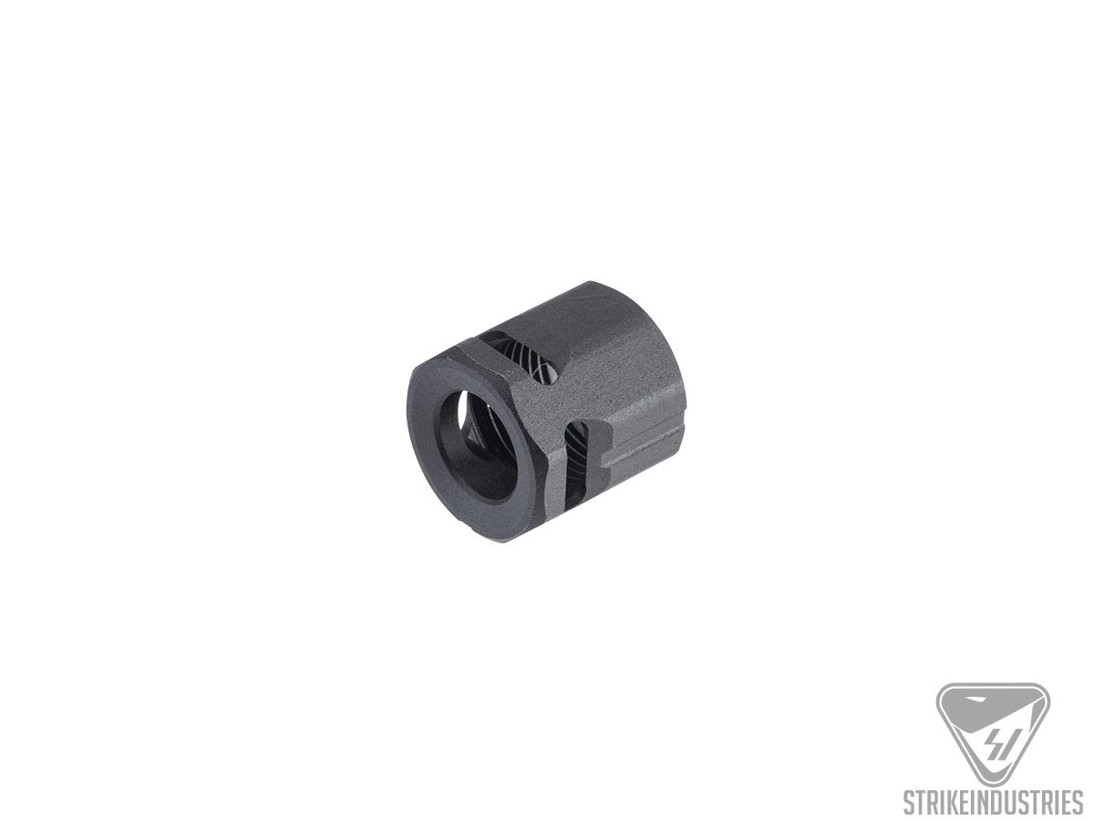 Strike Industries 14mm Negative Micro Threaded Airsoft Compensator (Color: Black / Circle)