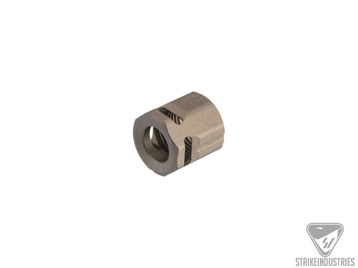 Strike Industries 14mm Negative Micro Threaded Airsoft Compensator (Color: Tan / Circle)