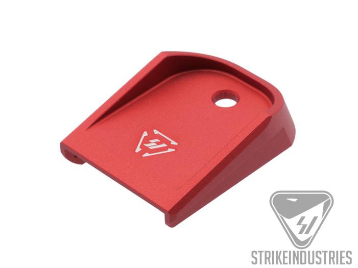 Strike Industries Aluminum Magazine Base Plate for GLOCK Pistols (Color: Red)