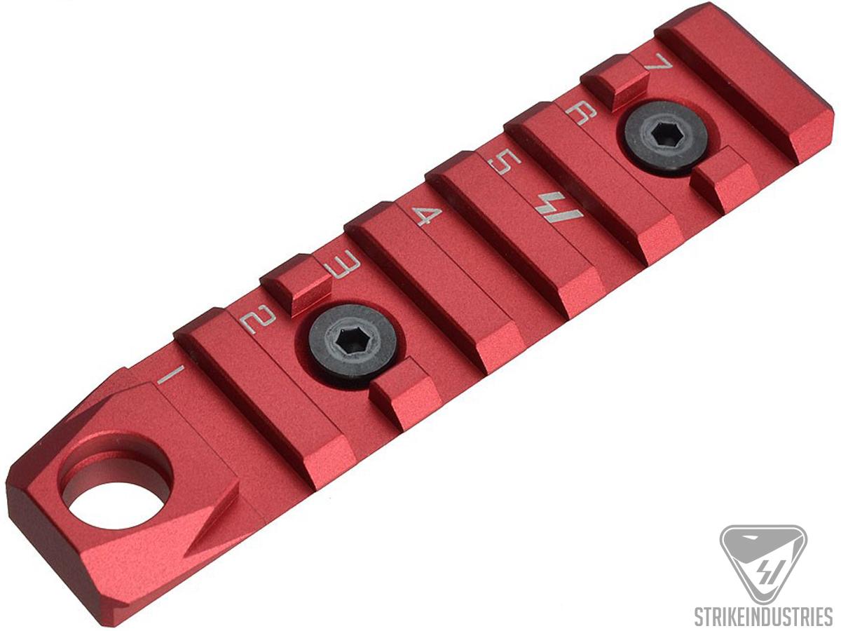 Strike Industries Link 7 Slot Standard Rail Section for Keymod and M-Lok Rail Systems (Color: Red)