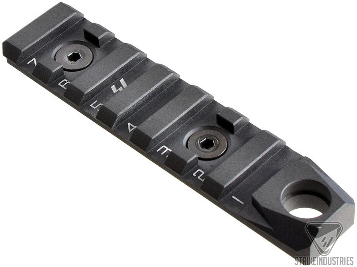 Strike Industries Link 7 Slot Standard Rail Section for Keymod and M-Lok Rail Systems (Color: Black)