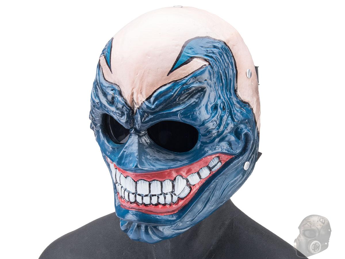 Evike.com R-Custom Fiberglass Hell Clown Full Face Mask (Color: Blue / Polycarbonate Lens / Large)