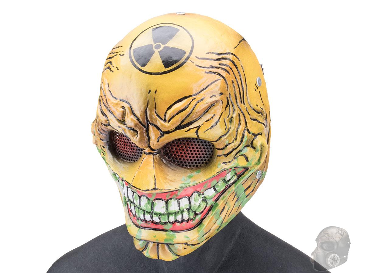 Evike.com R-Custom Fiberglass Hell Clown Full Face Mask (Color: Yellow / Mesh Lens / Medium)