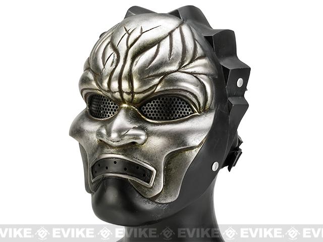 Evike.com R-Custom Fiberglass Wire Mesh Immortals Mask - Tarnished Silver